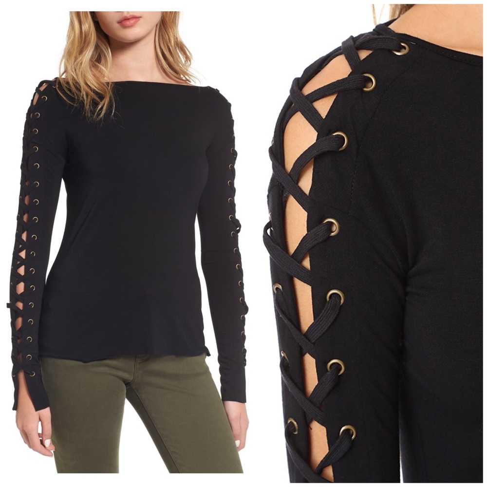 Bailey 44 Beanstalk Bateau Neck Long Sleeve Top